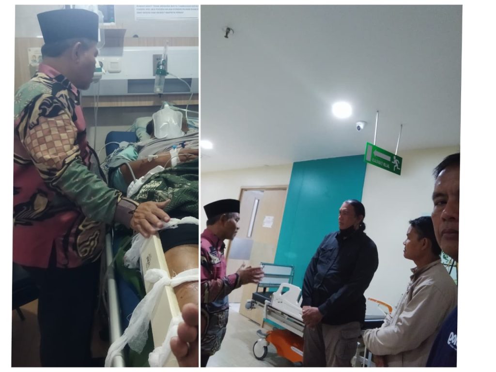 Didampingi Ketua DPC Cipedes, Ustad Ishak Jenguk Ketua DPRA Panglayungan